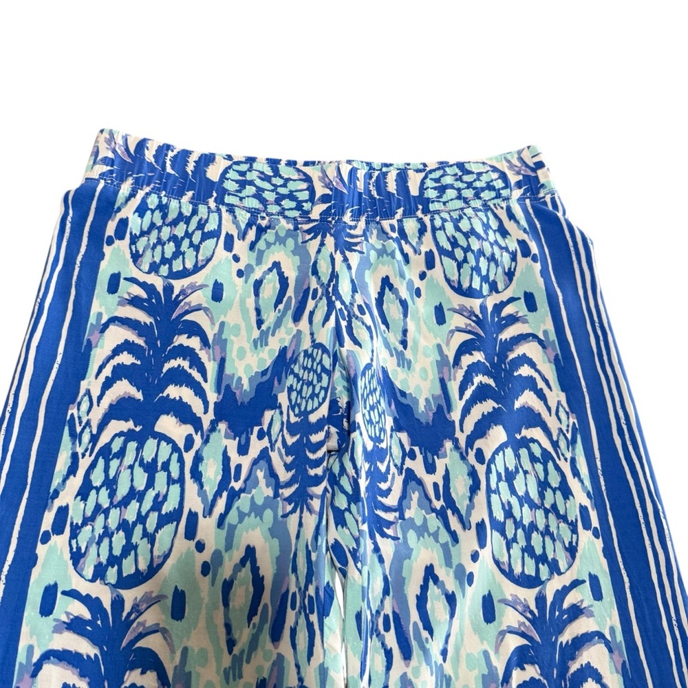 Lilly Pulitzer Bal Harbor Palazzo Pants Pineapple Design Boho Vacation Travel S - Picture 2 of 12